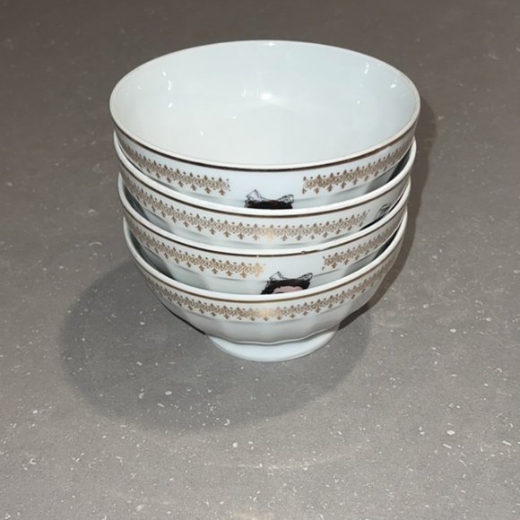 PORCELAINE de France FD Chauvignon set of 4 bowls - Picture 8 of 10